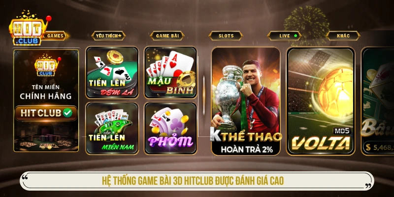Hitclub - Trang Chủ Hit Club, Tải App iOS/APK Mới Nhất Hệ thống game bài 3D HITCLUB được đánh giá cao
